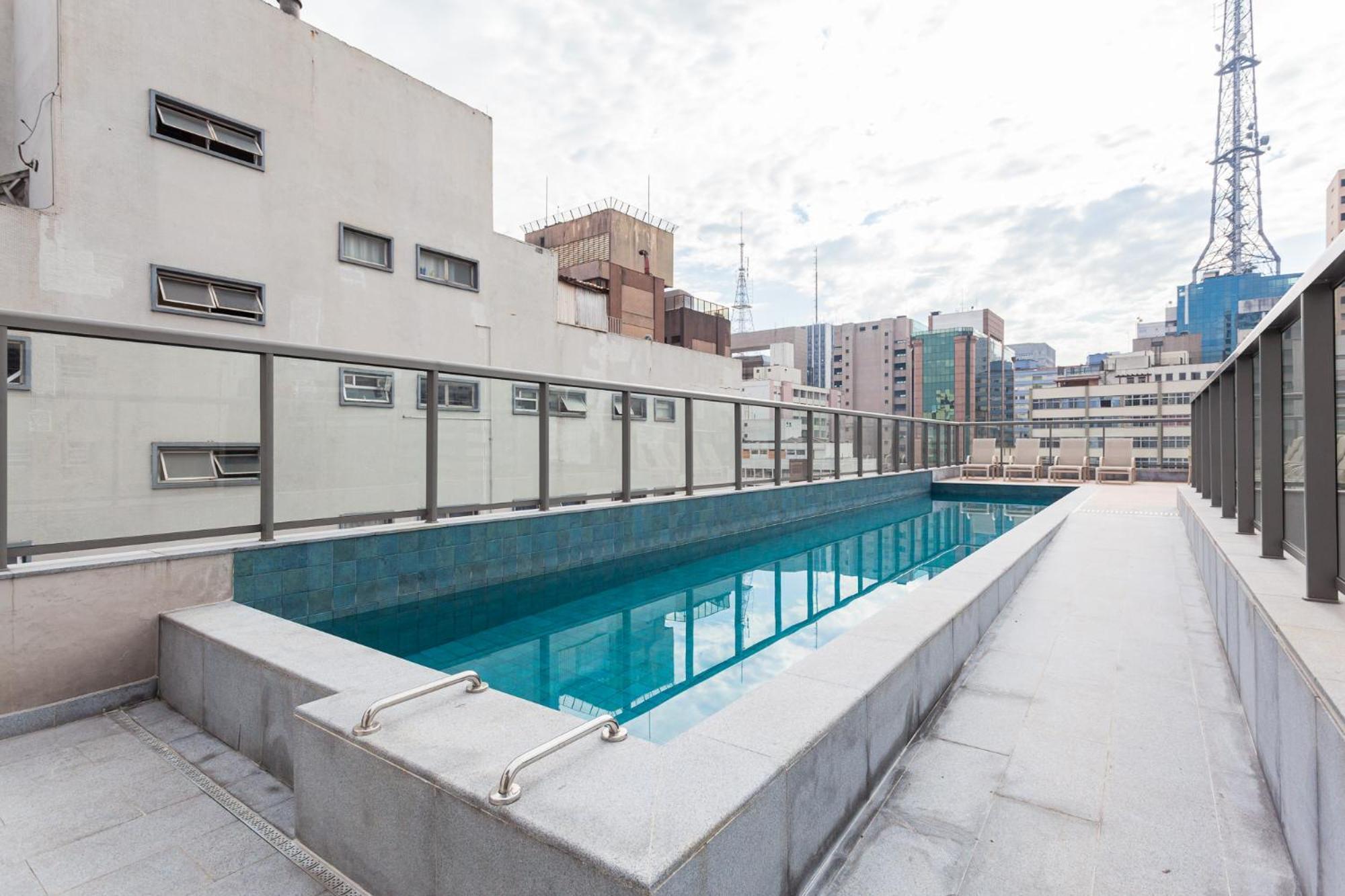 Apartamento com piscina e academia a passos da Paulista São Paulo Exterior foto